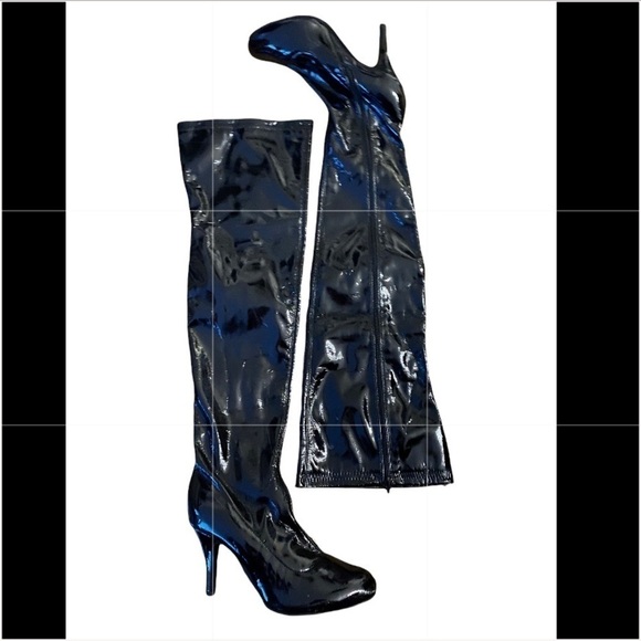 Patent over the knee boots - Picture 2 of 7